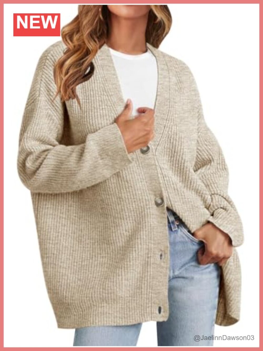 Women's V Neck Button Cardigan Sweater Long Sleeve Cozy